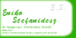 eniko stefanidesz business card